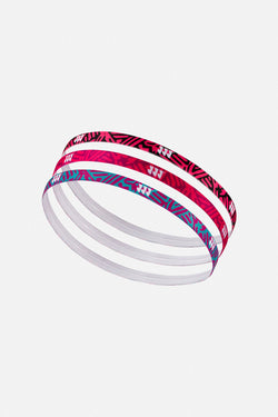 Headbands 3 Pack Cyan/Pink/Black