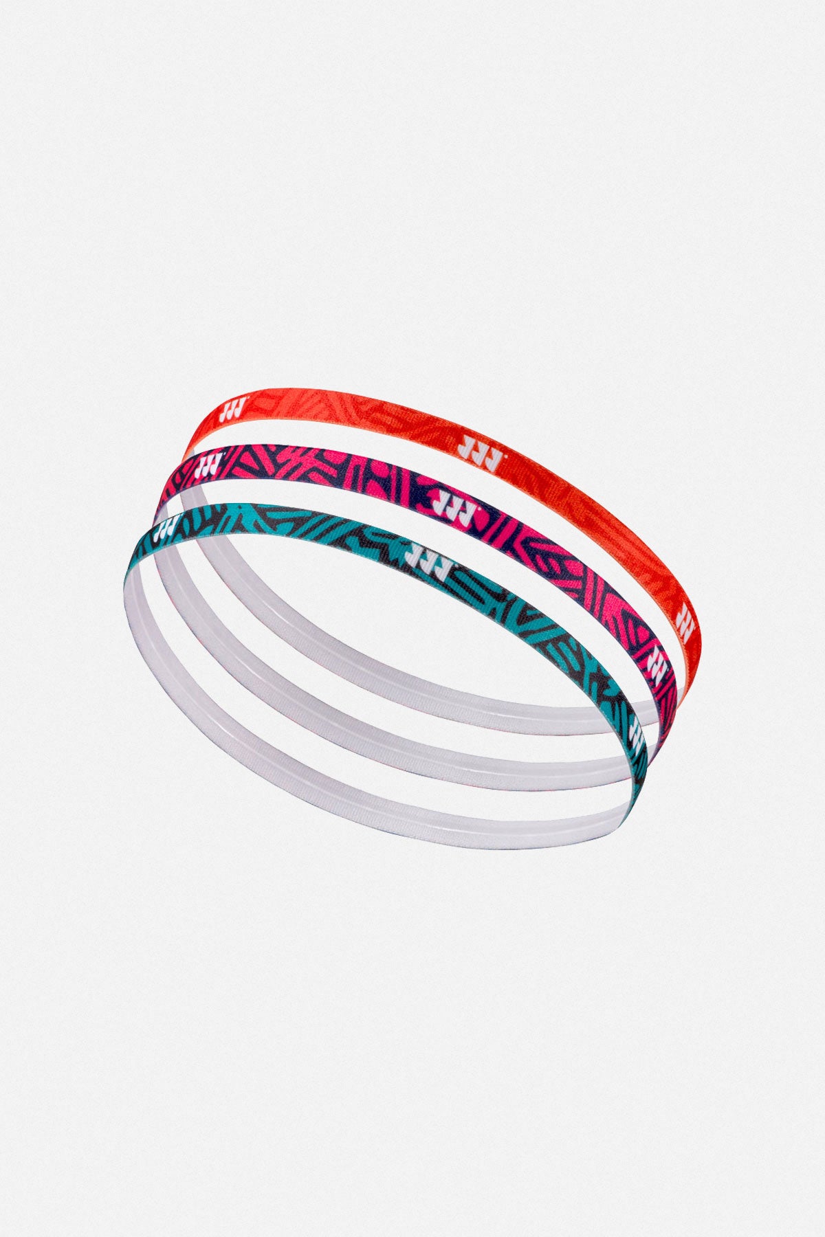 Headbands 3 Pack Orange/Pink/Bluish Green